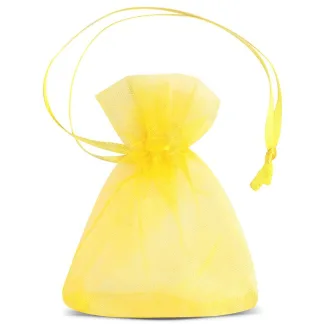 25 szt. Woreczki z organzy 7 x 9 cm (SDB) - żółte
