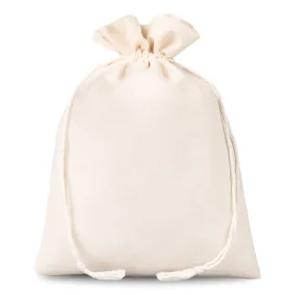 Woreczek bawełniany 18 x 24 cm naturalny - zestaw 5 sztuk, 100% bawełna