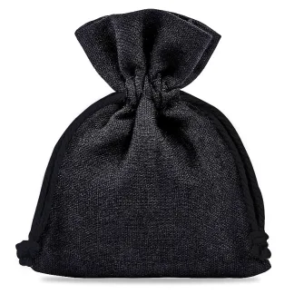10 x woreczki bawełniane czarne 9 x 12 cm - elegancja i klasa