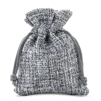 10 x szare woreczki jutowe 10 x 13 cm - zestaw opakowań w nowoczesnym stylu