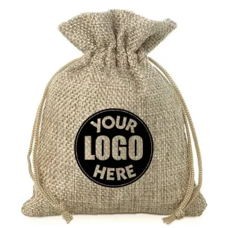 200 x Personalizowane woreczki jutowe z nadrukiem lub logo