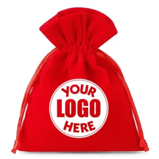 200 x Personalizowane woreczki welurowe z nadrukiem lub logo