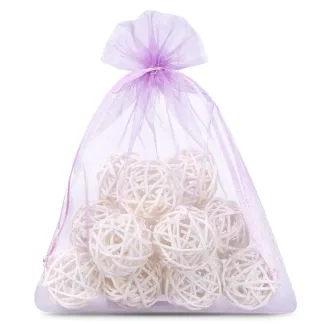 5 x worki z organzy fioletowe 26 x 35 cm - lekkość i elegancja