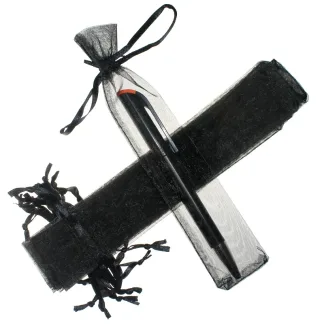 25 szt. Woreczki z organzy 3,5 x 19 cm - czarne